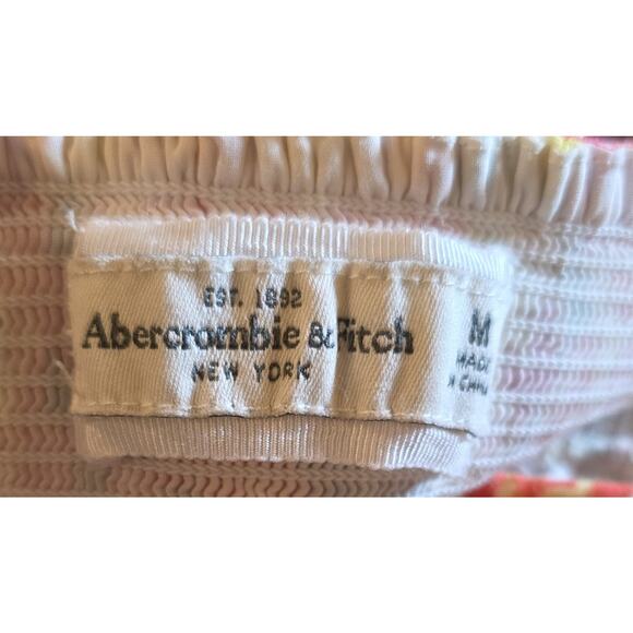 Abercrombie & Fitch Y2K Floral Strapless Babydoll Cotton Dress VTG Rare Med - Picture 6 of 8